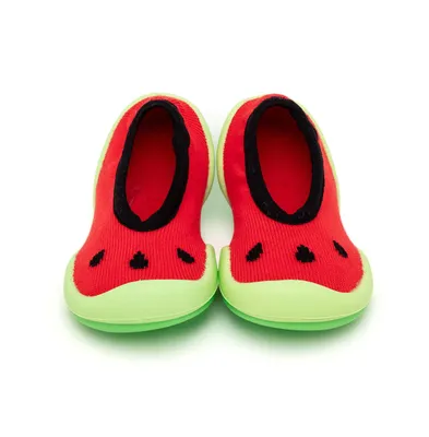 Komuello's Infant Boy Girl First Walk Sock Shoes Flat Watermelon