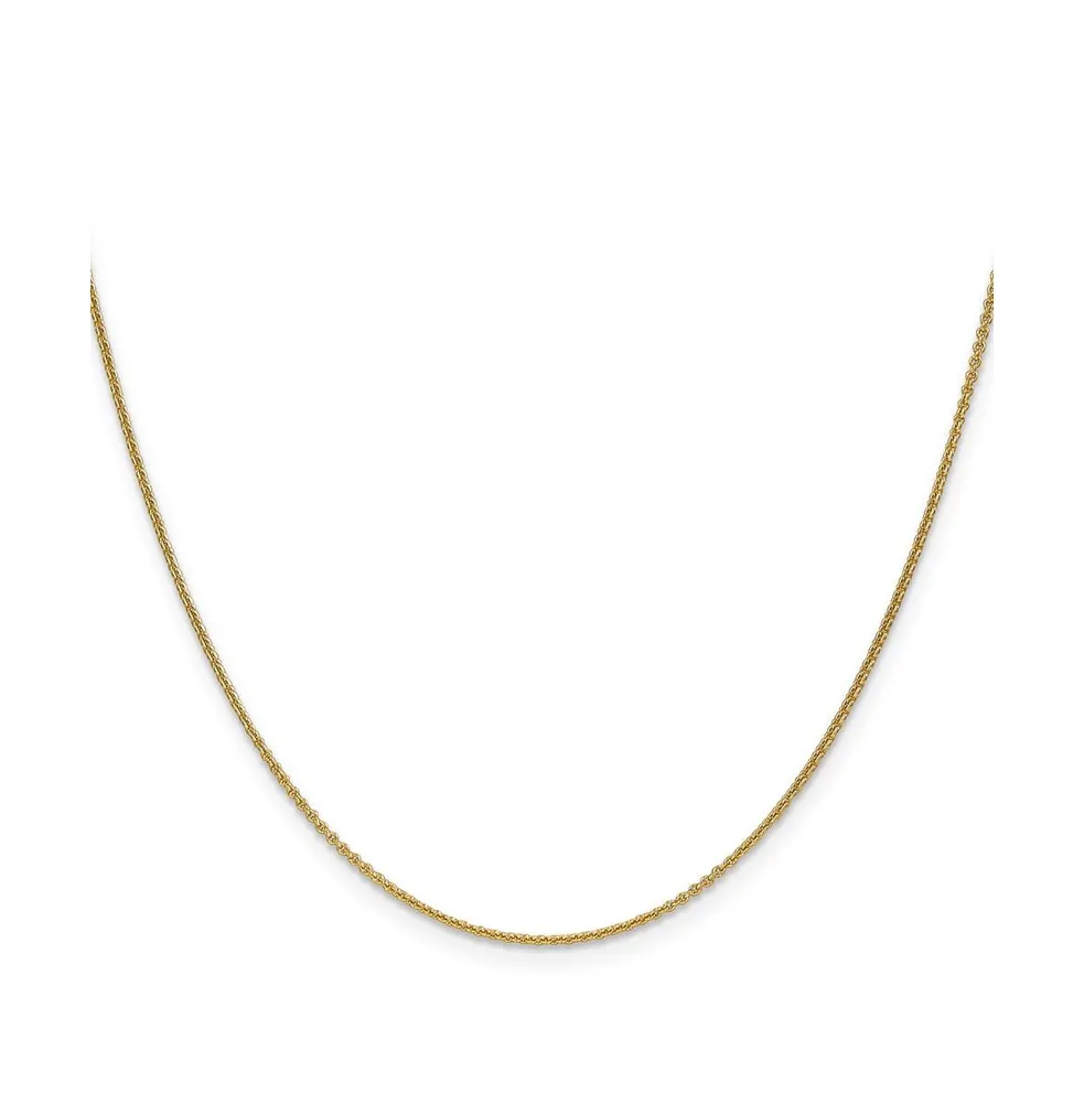 18k Yellow Gold 18" Diamond-cut Cable Chain Necklace