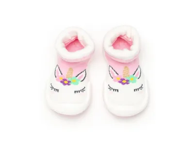 Komuello's Baby Girl First Walk Sock Shoes Unicorn