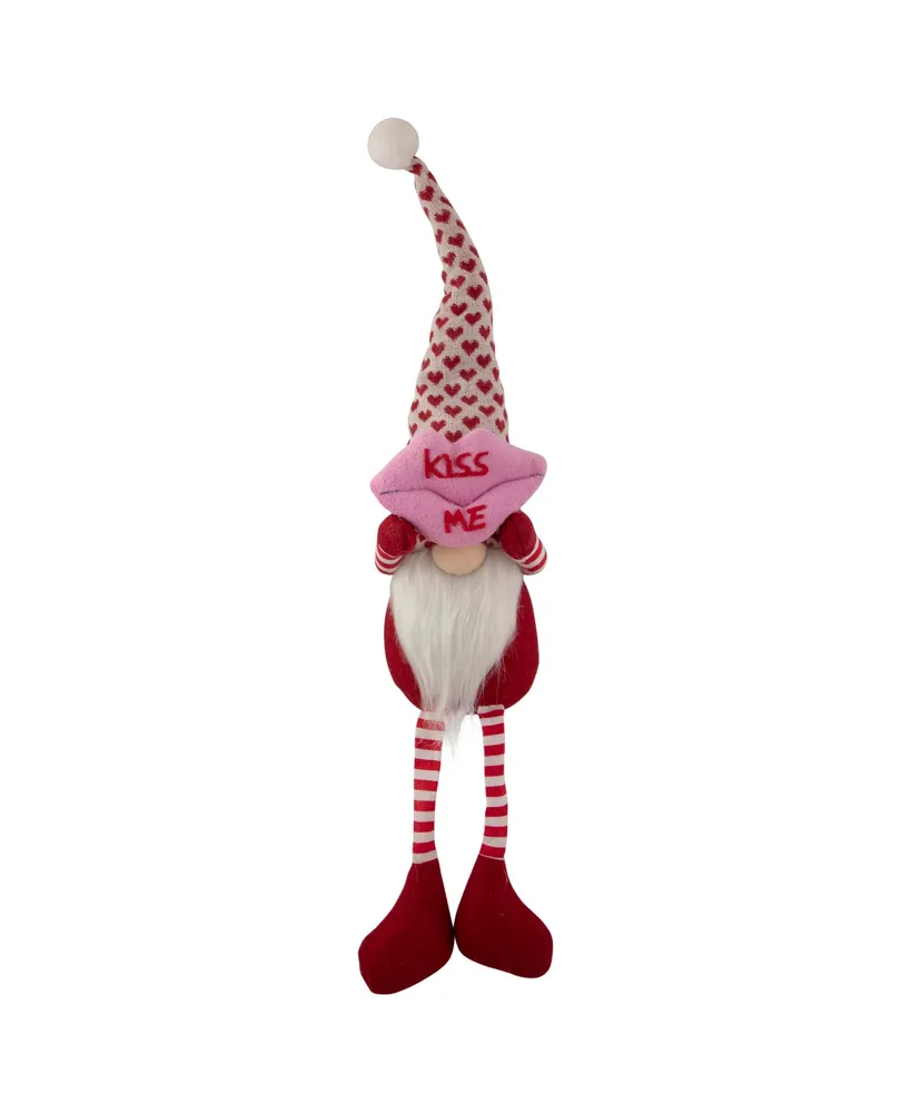 Northlight 23" Sitting Kiss Me Lips Valentine's Day Gnome