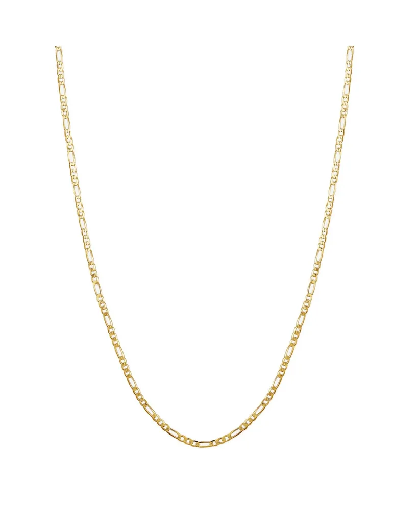 ModaSport Gold-Tone Stainless Steel Figaro Necklace