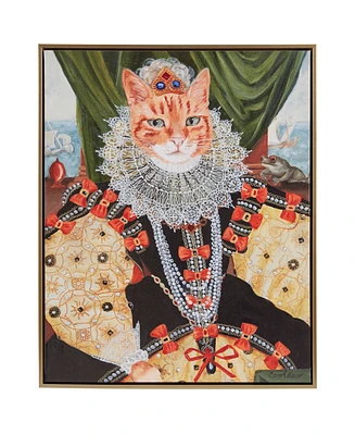 Madison Park Pet Portrait Kitty Queen Belle Framed Canvas Wall Art