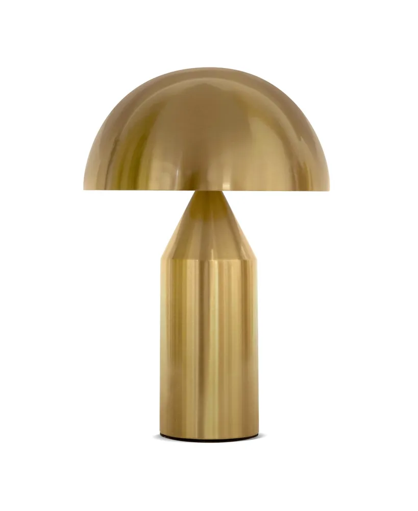 Brightech Venus Led 14' Table Lamp, Metal Shade & Base, Brass