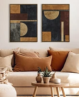 Ink+Ivy Jeweled Geo Hand-Embellished Abstract 2-Pc Framed Canvas Wall Art Set