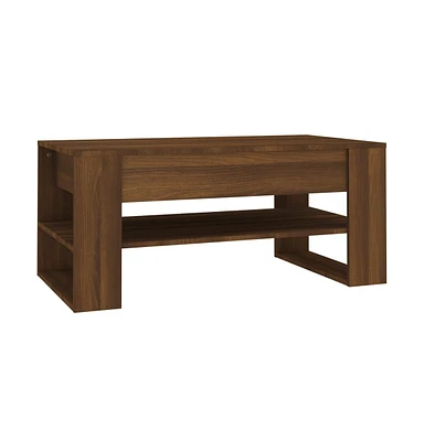 vidaXL Coffee Table Brown Oak 40.2"x21.7"x17.7" Engineered Wood