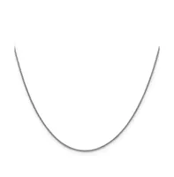 18K White Gold 20" Diamond-cut Spiga Chain Necklace