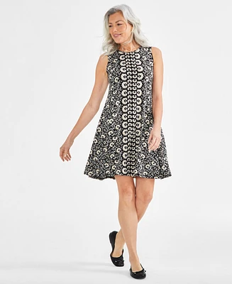 Style & Co Women's Printed Sleeveless Knit Flip Flop Dress