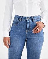 Style & Co Petite Mid-Rise Curvy Bootcut Jeans, Created for Macy's