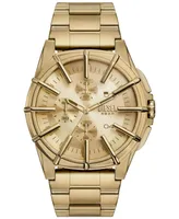 Diesel Men's Framed Chronograph Gold-Tone Stainless Steel Watch 44mm