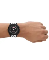 Diesel Men's Framed Solar Three Hand Black Pro-Planet Textile Watch 51mm
