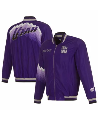 Men's Jh Design Purple Utah Jazz 2023/24 City Edition Nylon Full-Zip Bomber Jacket