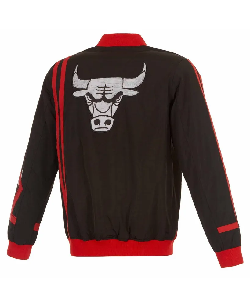 Men's Jh Design Black Chicago Bulls 2023/24 City Edition Nylon Full-Zip Bomber Jacket