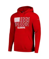 Men's Columbia Crimson Alabama Tide Pfg Fish Flag Ii Pullover Hoodie