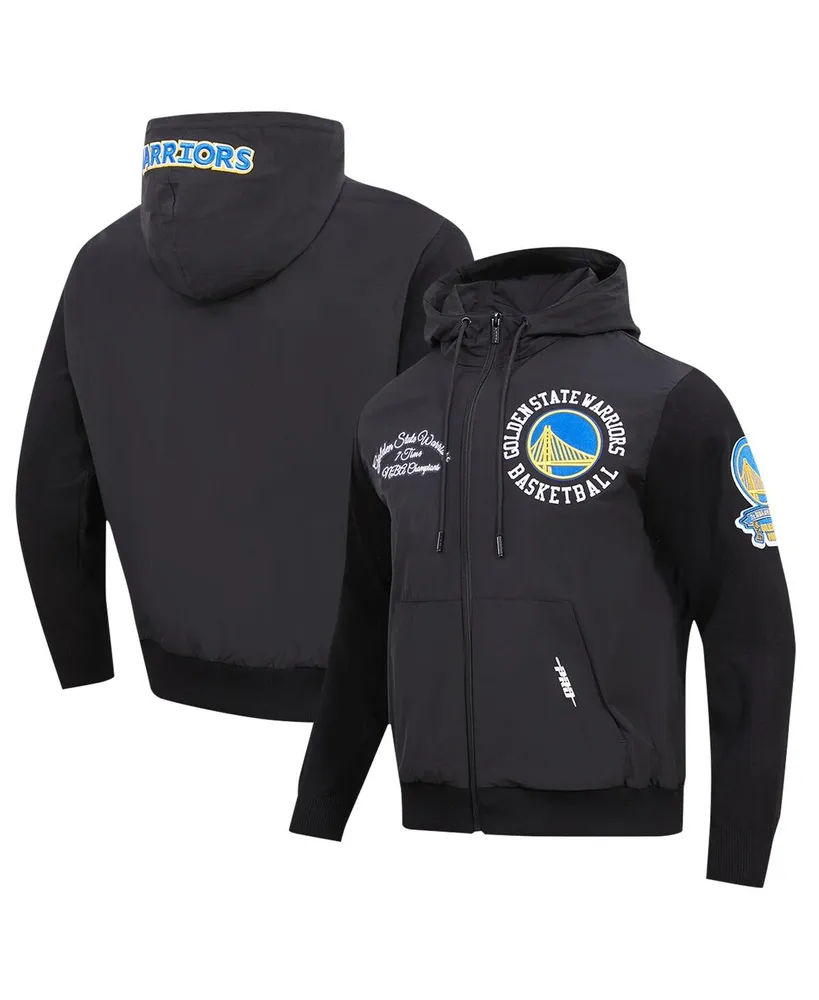 Men's Pro Standard Black Golden State Warriors Hybrid Full-Zip Hoodie