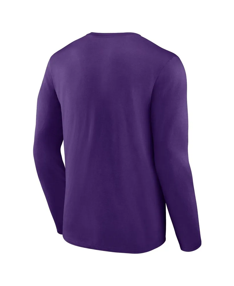 Men's Fanatics Purple Minnesota Vikings Big and Tall Wordmark Long Sleeve T-shirt