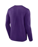 Men's Fanatics Purple Minnesota Vikings Big and Tall Wordmark Long Sleeve T-shirt