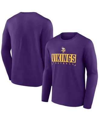 Men's Fanatics Purple Minnesota Vikings Big and Tall Wordmark Long Sleeve T-shirt