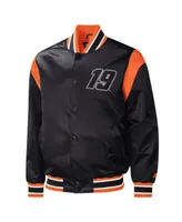 Men's Starter Black Martin Truex Jr Force Play Full-Snap Varsity Jacket