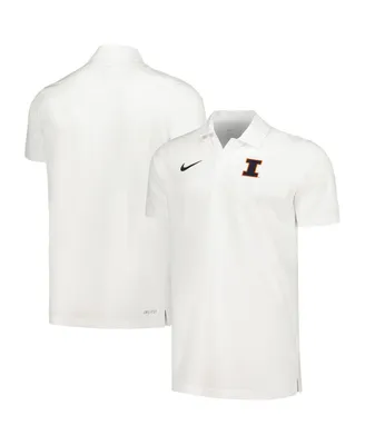 Men's Nike White Illinois Fighting Illini Sideline Polo Shirt