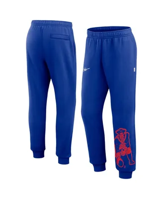 Men's Nike Royal Distressed New England Patriots Logo Crop Joggers