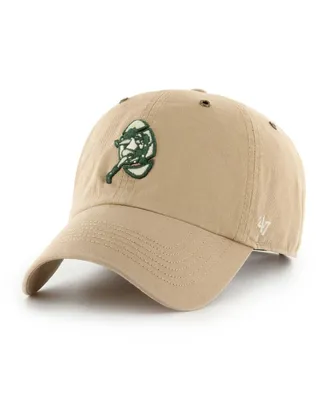 Men's '47 Brand Khaki Green Bay Packers Overton Clean Up Adjustable Hat