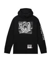 Men's Mitchell & Ness Black Las Vegas Raiders Gridiron Classics Big Face 7.0 Pullover Hoodie