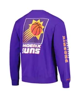 Men's Mitchell & Ness Purple Phoenix Suns Hardwood Classics There and Back Pullover Sweatshirt