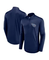 Men's Fanatics Navy Tennessee Titans Quarterback Quarter-Zip Top