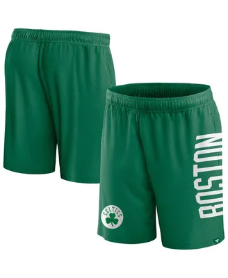 Men's Fanatics Kelly Green Boston Celtics Post Up Mesh Shorts