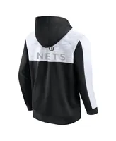 Men's Fanatics Black Brooklyn Nets Rainbow Shot Full-Zip Hoodie