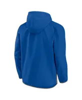 Men's Fanatics Blue St. Louis Blues Flagrant Foul Anorak Raglan Half-Zip Hoodie Jacket