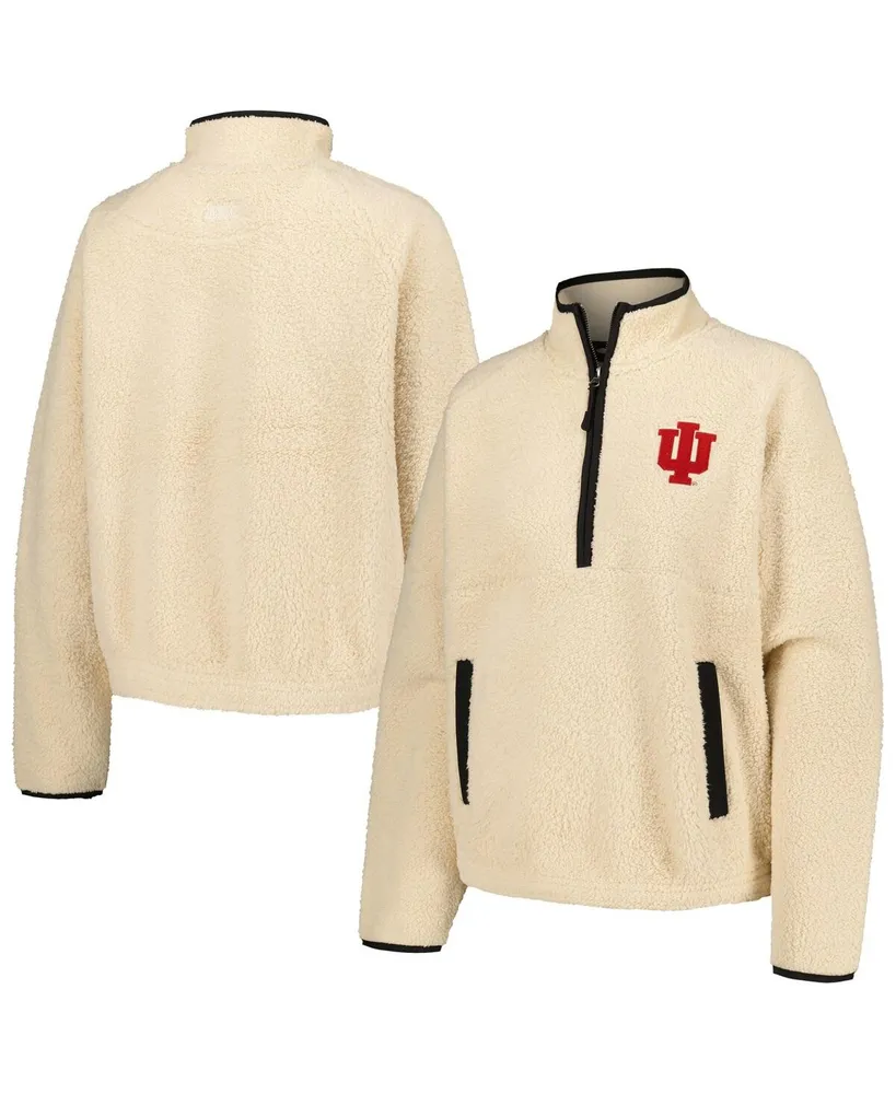 Women's Natural Indiana Hoosiers Everest Half-Zip Sweatshirt