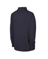 Men's Navy Chicago Bears Combine Authentic Raglan Quarter-Zip Top