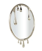 Rosemary Lane Aluminum Abstract Drip Wall Mirror with Melting Designed Frame, 36" x 1" x 43"