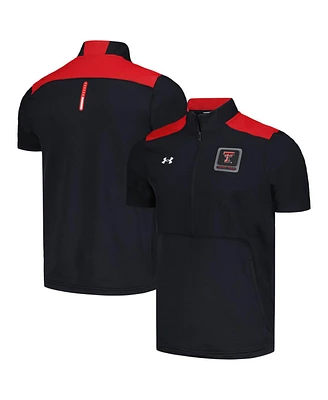 Men's Under Armour Black Texas Tech Red Raiders Motivate Half-Zip Jacket