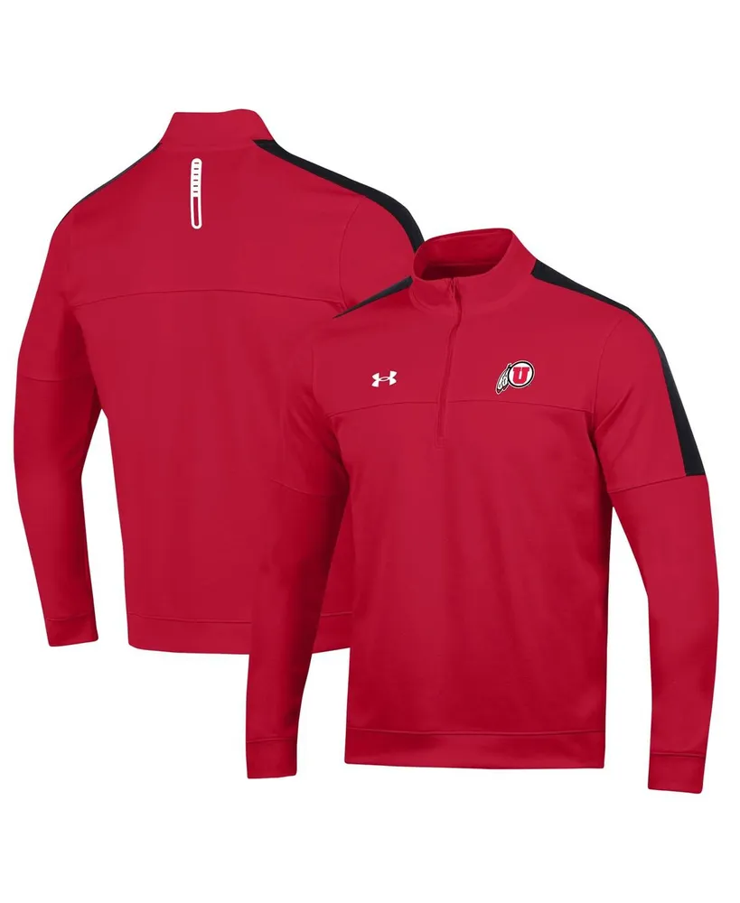 Men's Under Armour Red Utah Utes Midlayer Half-Zip Jacket