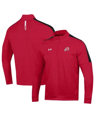 Men's Under Armour Red Utah Utes Midlayer Half-Zip Jacket