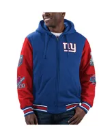 Men's G-iii Sports by Carl Banks Royal, Red New York Giants Player Option Full-Zip Hoodie Jacket