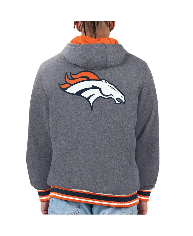 Men's G-iii Sports by Carl Banks Orange, Navy Denver Broncos Commemorative Reversible Full-Zip Jacket