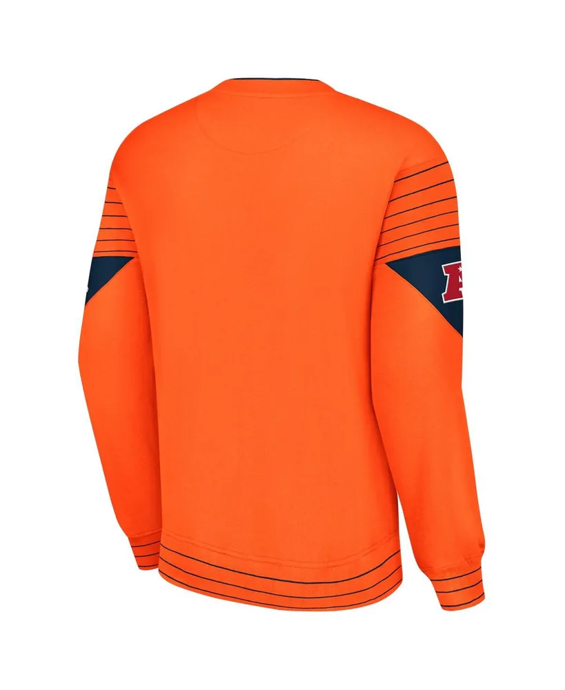 Men's Starter Orange Denver Broncos Face-Off Pullover Sweatshirt