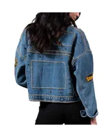 Women's G-iii 4Her by Carl Banks Seattle Seahawks First Finish Medium Denim Full-Button Jacket