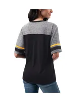 Women's G-iii 4Her by Carl Banks Black Pittsburgh Steelers Track T-shirt