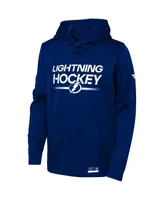 Big Boys Fanatics Blue Tampa Bay Lightning Authentic Pro Pullover Hoodie