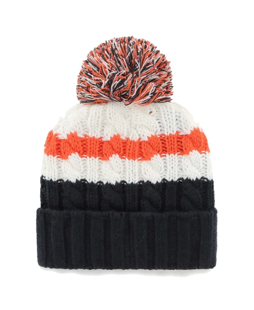 Women's '47 Brand White Chicago Bears Ashfield Cuffed Knit Hat with Pom