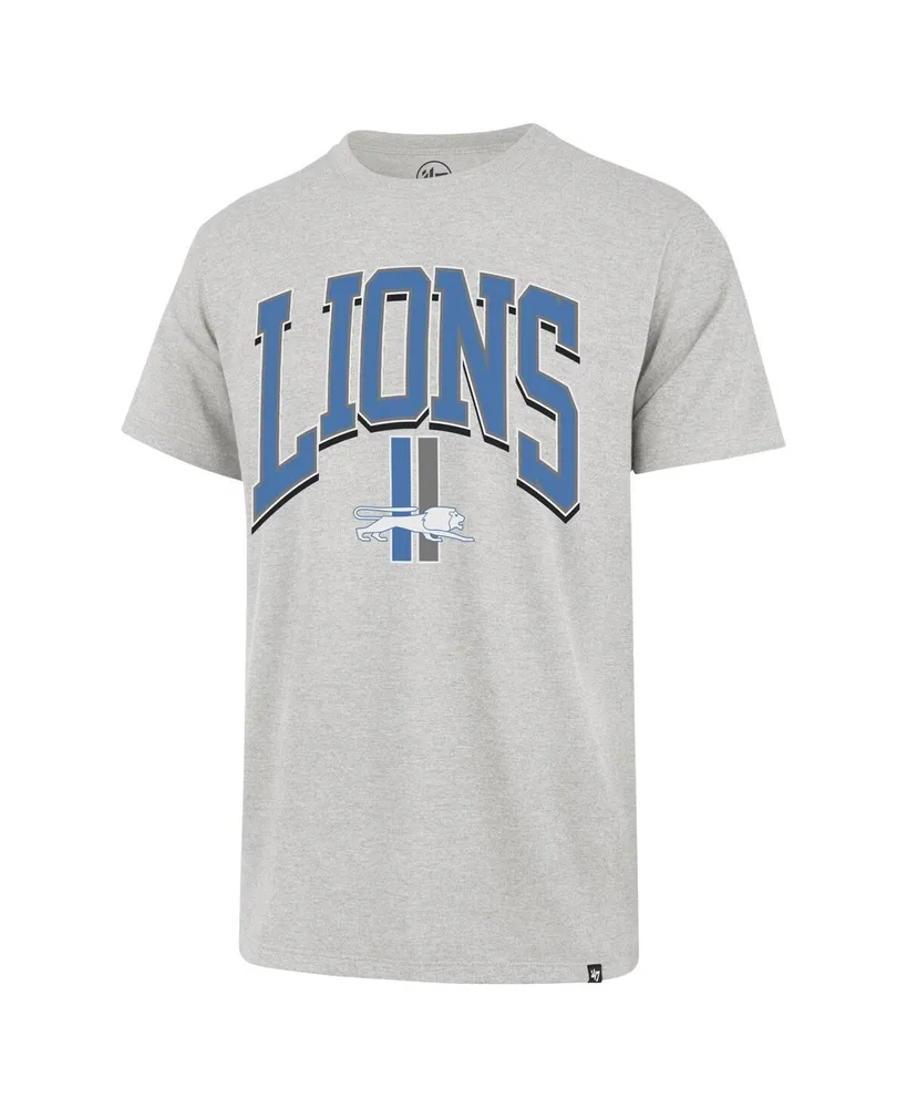 Men's '47 Brand Gray Detroit Lions Walk Tall Franklin T-shirt