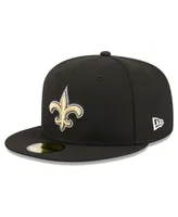 Men's New Era Black Orleans Saints Main Patch 59FIFTY Fitted Hat