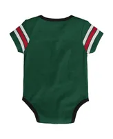 Infant Boys and Girls Green Minnesota Wild Hockey Jersey Bodysuit