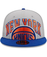 Men's New Era Gray, Blue York Knicks Tip-Off Two-Tone 59FIFTY Fitted Hat
