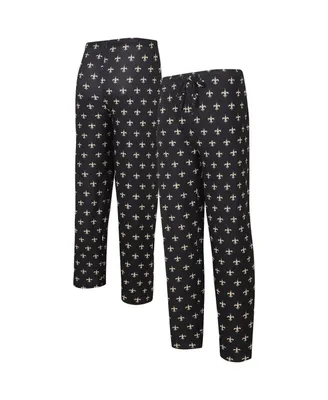 Men's Concepts Sport Black New Orleans Saints Gauge Allover Print Knit Pants