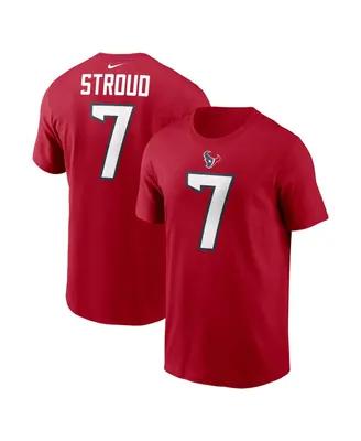 Men's Nike C.j. Stroud Red Houston Texans Player Name and Number T-shirt